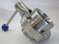 Затвор дисковый с ручкой резьба/резьба DN20 AISI 304 в Пятигорске